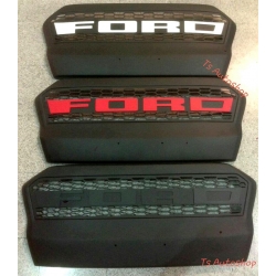 ครอบกระจังหน้า ครอบหน้ากระจัง ดำด้าน ตัวอักษร Ford มีสี ขาว แดง ดำด้าน ใส่ ฟอร์ด เรนเจอร์ All New Ford Ranger 2015 ไม่ต้องถอดหน้ากระจังออก สามารถแปะทับไปได้เลย V.3